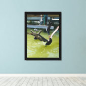 Pelikaandans Canvas Afdruk (Insitu (Houten vloer))