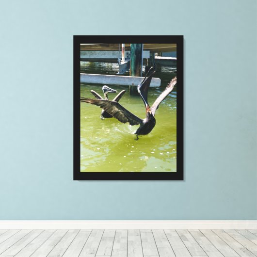 Pelikaandans Canvas Afdruk (Insitu (Houten vloer))