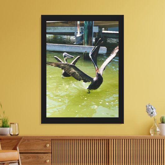 Pelikaandans Canvas Afdruk (Insitu (Woonkamer))