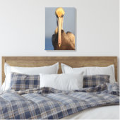 Pelikaanhouding Canvas Afdruk (Insitu (Slaapkamer))
