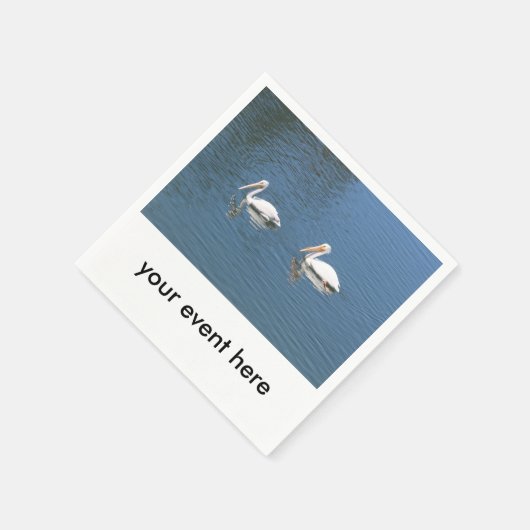 pelikaans paar servetten (Hoek)