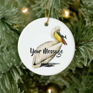  pelikaanse vogel Gepersonaliseerd Keramisch Ornament