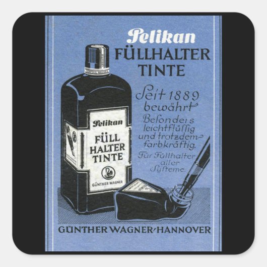 Pelikan - Fullhalter Tinte Vierkante Sticker (Voorkant)