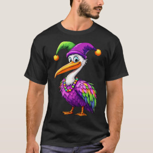 Pelikan Mardi Gras Carnaval Liefhebber Mannen Vrou T-shirt