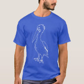 Pelikan Silhouette Bird Water bird animals pelican T-shirt (Voorkant)