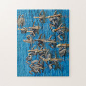 Pelikan Vogel Florida. Kerstgroeten Legpuzzel (Verticaal)
