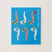 Pelikanen bidden voor vrede legpuzzel (Verticaal)