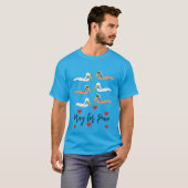 Pelikanen bidden voor vrede:  t-shirt (Voorkant volledig)