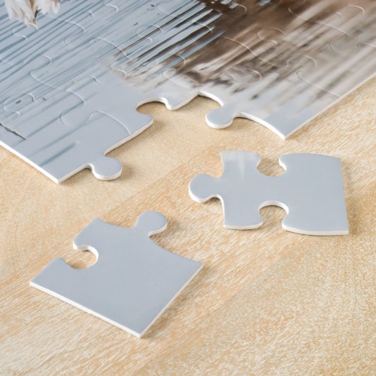 Pelikanen bij het meer van Puzzle Legpuzzel (Zijkant)