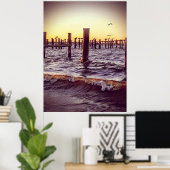 Pelikanen in de baai poster (Thuiskantoor)