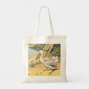 Pelikanen in de haven tote bag