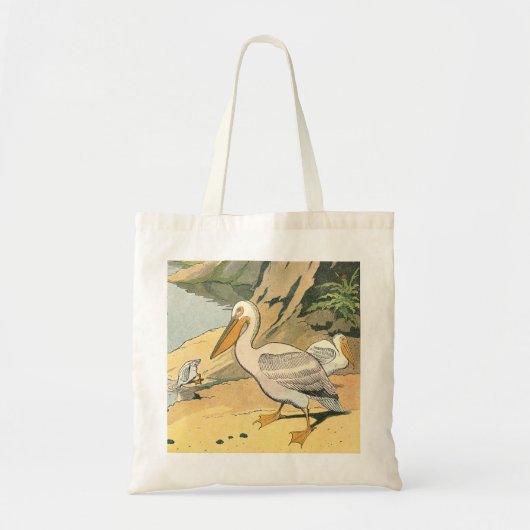 Pelikanen in de haven tote bag (Voorkant)