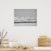 Pelikanen in de vlucht poster (Keuken)