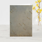 Pelikanen in vlucht kaart (Gele Bloem)