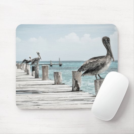 Pelikanen op Dock Muismat (Met muis)