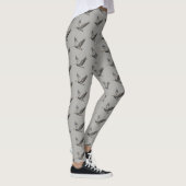 Pelikanen op grijze achtergrond leggings (Rechts)