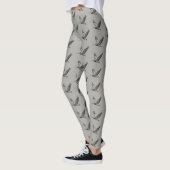 Pelikanen op grijze achtergrond leggings (Links)
