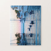 Pelikanen, palmbomen, boten in Florida Keys Legpuzzel (Verticaal)