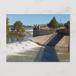 Pelikanen vissen op White Rock Lake Dam & Spillway Briefkaart