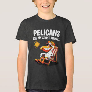 Pelikanen zijn mijn spirituele dieren Funny Pelika Tri-Blend Shirt