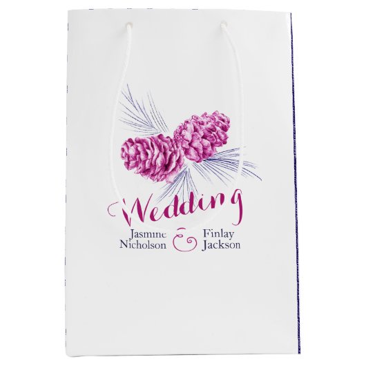 pellennen touwtrekken bruiloft cadeau medium cadeauzakje (Voorkant)