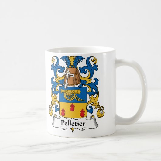 Pelletier Family Crest Koffiemok (Rechts)