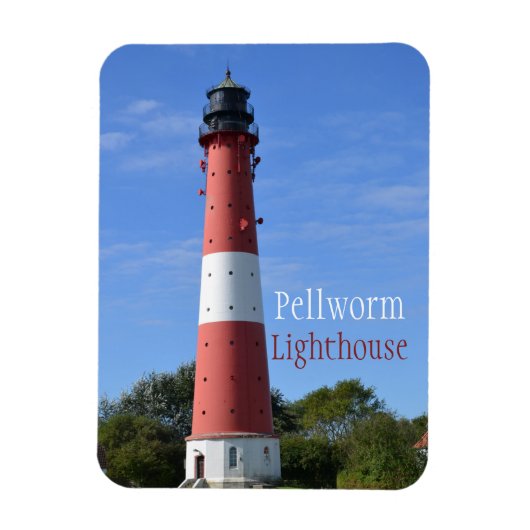 Pellworm Lighthouse, Pellworm Island, Duitsland Magneet (Verticaal)