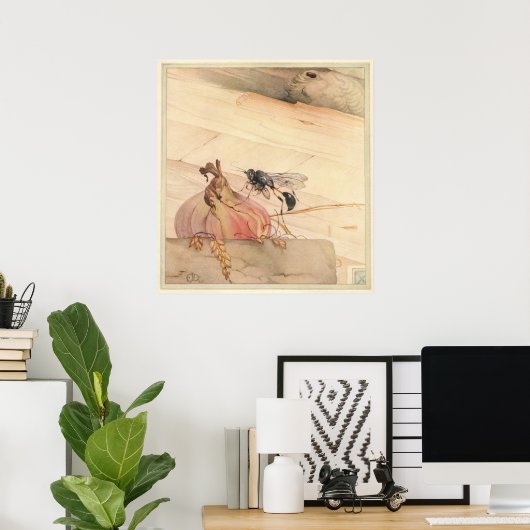 PELOPAEUS SPIRIFEX - Insect Book Illustration Poster (Thuiskantoor)