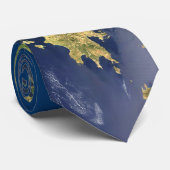 peloponnesus griekenland satellietkaart blauw - st stropdas (Opgerold)