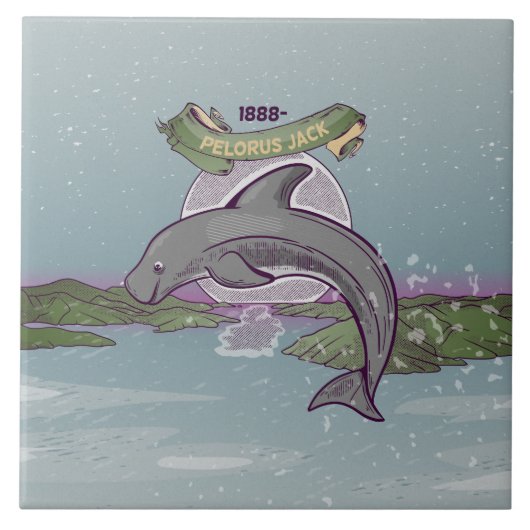 Pelorus Jack Nieuw-Zeelandse dolfijn Tegeltje (Voorkant)