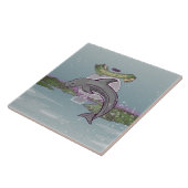 Pelorus Jack Nieuw-Zeelandse dolfijn Tegeltje (Zijkant)