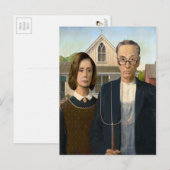 Pelosi en Schumer American Gothic Briefkaart (Voorkant / Achterkant)