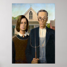 Pelosi en Schumer American Gothic