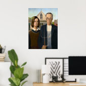 Pelosi en Schumer American Gothic Poster (Thuiskantoor)