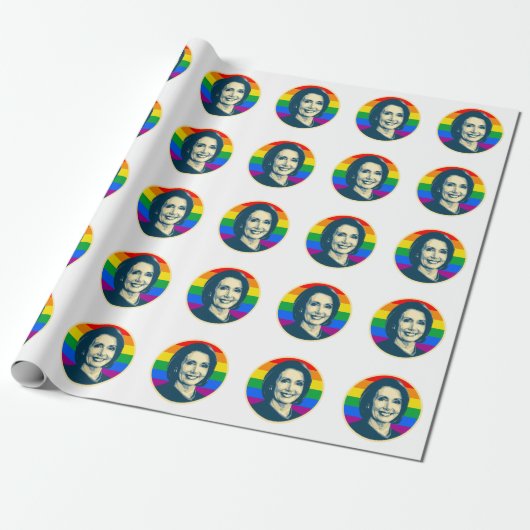 PELOSI LGBT BADGE CADEAUPAPIER (Uitgerold)