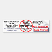 Pelosi Speaker of House Democrat Political Bumpersticker (Voorkant)