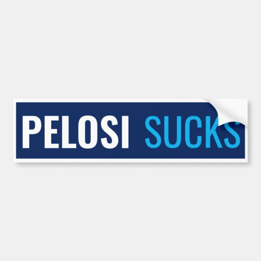 Pelosi Sucks Bumpersticker (Voorkant)