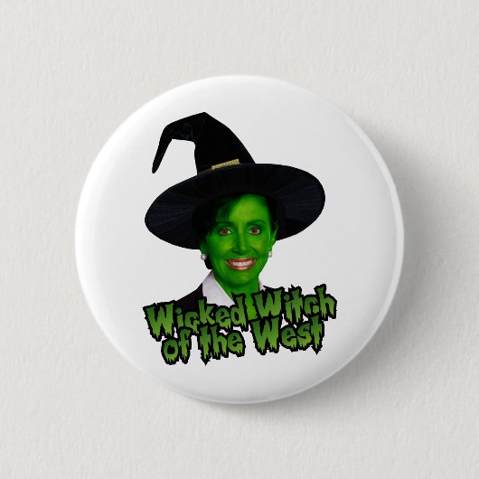 Pelosi: Witch van het Westen Ronde Button 5,7 Cm (Voorkant)