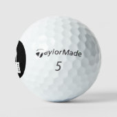 Pelotas de golf con golfistas en negro golfballen (Logo)