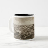 Pelsaert stelt    SailWay in tussen eilanden, Tweekleurige Koffiemok (Voorkant links)