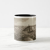 Pelsaert stelt    SailWay in tussen eilanden, Tweekleurige Koffiemok (Center)