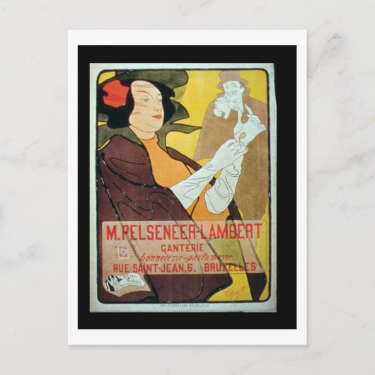 "Pelseneer-Lambert Glove Makers, Millinery and Per Briefkaart (Voorkant)