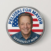 Peluski for Mayor Official Button (Voorkant)