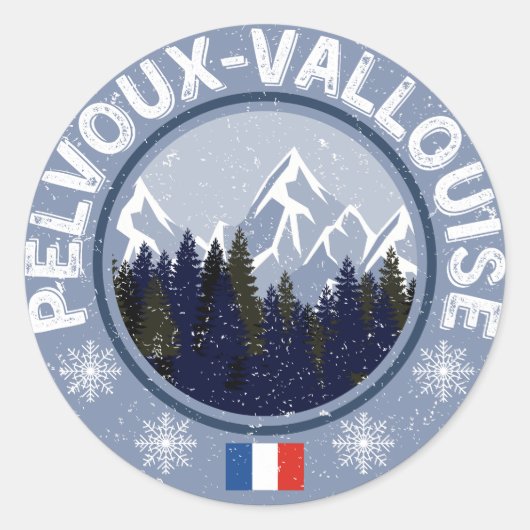 Pelvoux-Vallouise Skiresort Ronde Sticker (Voorkant)