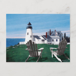 Pemaquid Lighthouse en Two Chairs Briefkaart