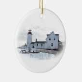 Pemaquid Lighthouse Keramisch Ornament (Rechts)