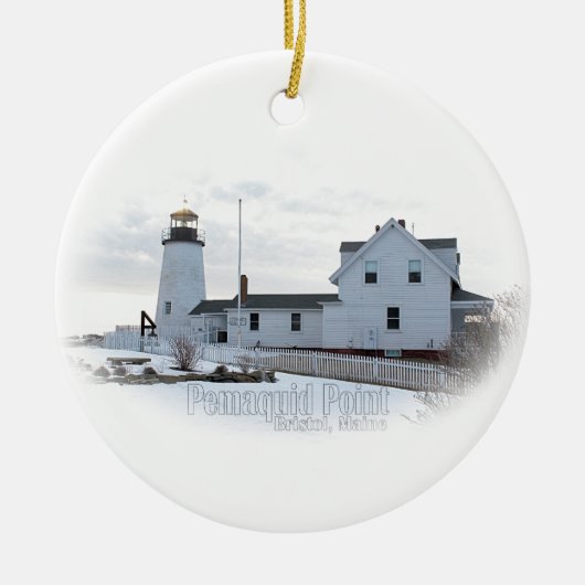 Pemaquid Lighthouse Keramisch Ornament (Voorkant)
