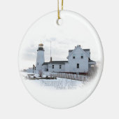 Pemaquid Lighthouse Keramisch Ornament (Links)