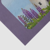 Pemaquid Lighthouse Lupine Floral Decoupage Tissuepapier (Detail)