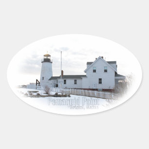 Pemaquid Lighthouse Ovale Sticker